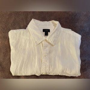 J. Crew White Linen Shirt Baird McNutt